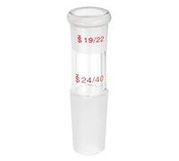 PATIKIL Borosilicate Glass Reducing Connecting Adapter, 1 Pcs from 19/22 Outer to 24/40 Inner Joint Connecting Adapter Distillation Parts for Lab Use Equipment Supply, Style 19