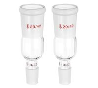 PATIKIL Borosilicate Glass Reducing Connecting Adapter, 2 Pcs from 29/42 Outer to 19/22 Inner Joint Connecting Adapter Distillation Parts for Lab Use Equipment Supply, Style 6