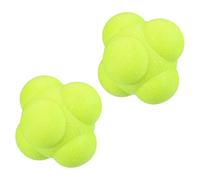 PATIKIL Bounce Reaction Balls, 2 Pack Coordination Ball Agility & Speed Reflex Training Game Sports Ball TPR High Difficulty for Baseball Soccer Softball Basketball, Yellow