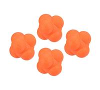 PATIKIL Bounce Reaction Balls, 4 Pack Coordination Ball Agility & Speed Reflex Training Game Sports Ball TPR High Difficulty for Baseball Soccer Softball Basketball, Orange