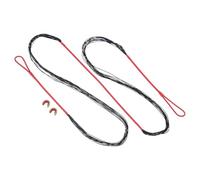 PATIKIL Bow String Replacement, 12 Strands Recurve Bowstring with Nock Point for AMO 52" Traditional Recurve Bow, Red-Black