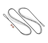 PATIKIL Bow String Replacement,12 Strands Recurve Bowstring with Nock Point for AMO 55" Traditional Recurve Bow, Black