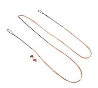 PATIKIL Bow String Replacement,12 Strands Recurve Bowstring with Nock Point for AMO 65" Traditional Recurve Bow, Black Orange