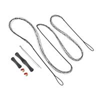 PATIKIL Bow String Replacement with 2 Nock Points Bowstring Finger Guards for AMO 68", 12 Strands Traditional Recurve Bowstring, Black