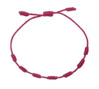 PATIKIL Bracelet 7 Knot, Handmade Adjustable String Protection Good Luck Cord Braided Bracelet for Gift Charm, Purple Red