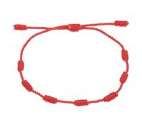 PATIKIL Bracelet 7 Knot, Handmade Adjustable String Protection Good Luck Cord Braided Bracelet for Gift Charm, Red