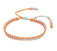 PATIKIL Braided Bracelet, Mens Women Tibetan String Rope Bracelet Handmade Lucky Prayer Protection Adjustable Size for Gifts Anniversary Family, Light Blue Orange