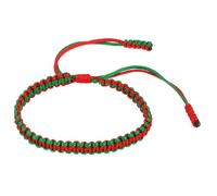 PATIKIL Braided Bracelet, Mens Women Tibetan String Rope Bracelet Handmade Lucky Prayer Protection Adjustable Size for Gifts Anniversary Family, Red Green