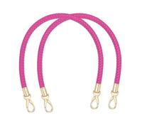 PATIKIL Braided Purse Straps 40cm / 15.7", 2 Pack PU Leather Handbag Handles Replacement with Gold Buckle for DIY Purse Handbag Tote Making Accessories, Rose Red