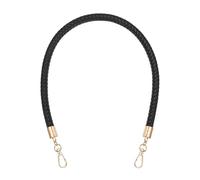 PATIKIL Braided Purse Straps 52cm / 20", PU Leather Handbag Handles Replacement with Golden Buckle for DIY Purse Handbag Tote Making Accessories, Black