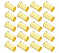 PATIKIL Brass Compression Insert, 20 Pack 10mm OD x 8mm ID Tube Insert Tube Support Compression Fitting Assortment Kit for Water Oil Air Pipe