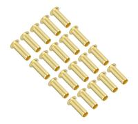 PATIKIL Brass Compression Insert for 1/4" Tube OD, 20 Pack Insert Tube Support Compression Fitting Assortment Kit for Water Oil Air Pipe