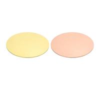 PATIKIL Brass Copper Sheets, 80mmx0.8mm Round Plate Pure Brass Copper Disc for Crafts Electrical Repairs, 2 Pcs