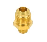 PATIKIL Brass Flare Coupling Fitting, 1/8" Male NPT x 3/8" Male Flare Thread Brass Pipe Fitting Connector Tubing Adapter Coupler Reducer for Propane, Fuel, Oil, Gas Systems