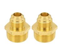 PATIKIL Brass Flare Coupling Fitting, 2 Pcs 3/4" Male NPT x 1/2" Male Flare Thread Brass Pipe Fitting Half-Union Connector Tubing Adapter Coupler for Propane, Fuel, Oil, Gas System