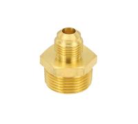 PATIKIL Brass Flare Coupling Fitting, 3/4" Male NPT x 3/8" Male Flare Thread Brass Pipe Fitting Connector Tubing Adapter Coupler Reducer for Propane, Fuel, Oil, Gas Systems