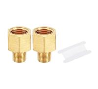 PATIKIL Brass Pipe Fittings Reducer Set, 5Pcs 1/4" NPT Female x 1/8" NPT Male Thread Brass Hex Tubing Adapter Connector Tube Adaptor Converter with PTFE Tape for Water, Air, Gas Line