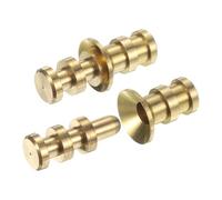 PATIKIL Brass Table Leaf Dowel Pin 8x12x30mm, 10 Pack Table Bolt Sleeve Connectors Top Leaf Alignment Pins Extension Hardware for Furniture Desk, Golden