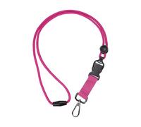 PATIKIL Breakaway Lanyard for ID Badges, Heavy Duty Neck Key Lanyard with Safety Adjustable Buckle and Metal Clip Detachable Round Cord Keychain for Card Key Badge, Pink