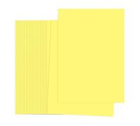 PATIKIL Bright Yellow Print Copy Paper, 50 Sheets 8.3x5.9 A5 19lb/70gsm Double Sided Colorful Print Paper Bulk Sheet DIY Craft Art Projects Supplies for Printer Origami