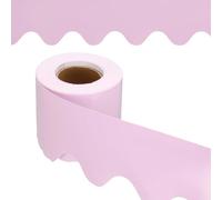 PATIKIL Bulletin Board Border, 41 Feet Poster Chalkboard Cork Decoration Trim Scalloped Borders Wall Decor for Classroom Office Locker, Pink