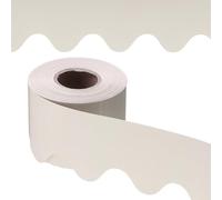 PATIKIL Bulletin Board Border, 65.5 Feet Poster Chalkboard Cork Decoration Trim Scalloped Borders Wall Decor for Classroom Office Locker, Morandi Yellow