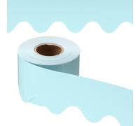 PATIKIL Bulletin Board Border, 65.5 Feet Poster Chalkboard Cork Decoration Trim Scalloped Borders Wall Decor for Classroom Office Locker, Light Blue