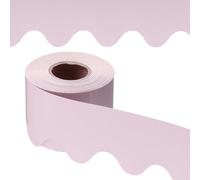 PATIKIL Bulletin Board Border, 65.5 Feet Poster Chalkboard Cork Decoration Trim Scalloped Borders Wall Decor for Classroom Office Locker, Dark Pink