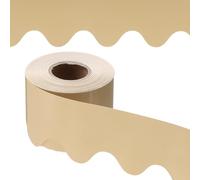 PATIKIL Bulletin Board Border, 65.5 Feet Poster Chalkboard Cork Decoration Trim Scalloped Borders Wall Decor for Classroom Office Locker, Light Yellow