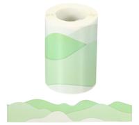 PATIKIL Bulletin Board Borders, 32.8ft Wave Peak Scalloped Classroom Border Trim Paper Roll Colorful Stickers Frame for Bulletin Board Classroom Decorations, Green