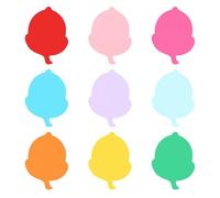 PATIKIL Bulletin Cutouts Paper, 54 Pcs Acorn Shape Bulletin Board Paper Cut Outs Decorations with Adhesive Points for Classroom DIY Crafts Projects Party Supplies, Multicolored