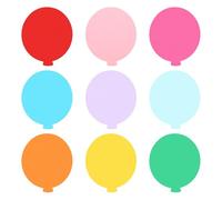 PATIKIL Bulletin Cutouts Paper, 54 Pcs Balloon Shape Bulletin Board Paper Cut Outs Decorations with Adhesive Points for Classroom DIY Crafts Projects Party Supplies, Multicolored