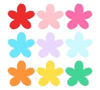 PATIKIL Bulletin Cutouts Paper, 54 Pcs Colored Flower Shape Bulletin Board Paper Cut Outs Decorations with Adhesive Points for Classroom DIY Crafts Projects Party Supplies, Multicolored