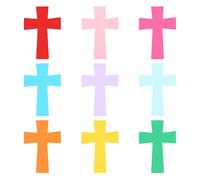 PATIKIL Bulletin Cutouts Paper, 54 Pcs Cross Shape Bulletin Board Paper Cut Outs Decorations with Adhesive Points for Classroom DIY Crafts Projects Party Supplies, Multicolored