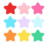 PATIKIL Bulletin Cutouts Paper, 54 Pcs Cute Star Shape Bulletin Board Paper Cut Outs Decorations with Adhesive Points for Classroom DIY Crafts Projects Party Supplies, Multicolored