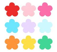 PATIKIL Bulletin Cutouts Paper, 54 Pcs Flower Shape Bulletin Board Paper Cut Outs Decorations with Adhesive Points for Classroom DIY Crafts Projects Party Supplies, Multicolored