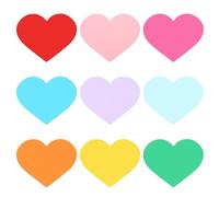 PATIKIL Bulletin Cutouts Paper, 54 Pcs Heart Shape Bulletin Board Paper Cut Outs Decorations with Adhesive Points for Classroom DIY Crafts Projects Party Supplies, Multicolored