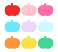 PATIKIL Bulletin Cutouts Paper, 54 Pcs Pumpkin Shape Bulletin Board Paper Cut Outs Decorations with Adhesive Points for Classroom DIY Crafts Projects Party Supplies, Multicolored
