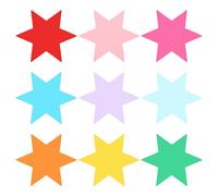PATIKIL Bulletin Cutouts Paper, 54 Pcs Star Shape Bulletin Board Paper Cut Outs Decorations with Adhesive Points for Classroom DIY Crafts Projects Party Supplies, Multicolored