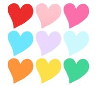 PATIKIL Bulletin Cutouts Paper, 54 Pcs Warm Heart Shape Bulletin Board Paper Cut Outs Decorations with Adhesive Points for Classroom DIY Crafts Projects Party Supplies, Multicolored