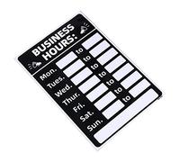 PATIKIL Business Hour Sign, 8"x12" PVC Self Adhesive Operation Hour Sticker Changeable Store Hours Sign for Store Business Shop, Black
