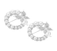 PATIKIL Butterfly Crystal Safety Decorative Pin Brooch Clip Clasp Pin, 2Pcs Anti Exposure Enamel for Women Sweaters, Shawls, Collars, Dress, Silver