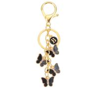 PATIKIL Butterfly Initial Letter Keychain, Alphabet B Personalized Metal Black Keyring Cute Car Keys Holder Charm for Women Birthday Gift Handbag Purse Backpack Bag Accessories
