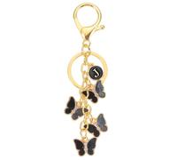PATIKIL Butterfly Initial Letter Keychain, Alphabet J Personalized Metal Black Keyring Cute Car Keys Holder Charm for Women Birthday Gift Handbag Purse Backpack Bag Accessories