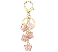 PATIKIL Butterfly Initial Letter Keychain, Alphabet O Personalized Metal Pink Keyring Cute Car Keys Holder Charm for Women Birthday Gift Handbag Purse Backpack Bag Accessories