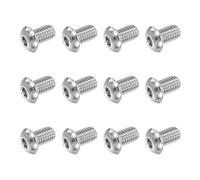 PATIKIL Button Head Socket Cap Screws, 12 PCS 3/8-16 UNC x 5/8 Inch 304 Stainless Steel Hex Drive Fully Thread Machine Bolts Screw for Furniture Water Pump Light Fixture, Silver