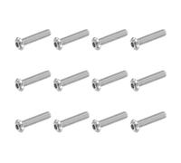 PATIKIL Button Head Socket Cap Screws, 12 PCS 5/16-18 UNC x 1-1/2 Inch 304 Stainless Steel Hex Drive Fully Thread Machine Bolts Screw for Furniture Water Pump Light Fixture, Silver