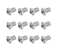 PATIKIL Button Head Socket Cap Screws, 12 PCS 5/16-18 UNC x 1/2 Inch 304 Stainless Steel Hex Drive Fully Thread Machine Bolts Screw for Furniture Water Pump Light Fixture, Silver