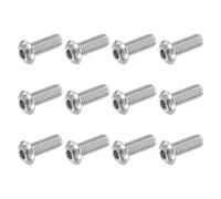PATIKIL Button Head Socket Cap Screws, 12 PCS 5/16-18 UNC x 7/8 Inch 304 Stainless Steel Hex Drive Fully Thread Machine Bolts Screw for Furniture Water Pump Light Fixture, Silver