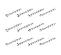 PATIKIL Button Head Socket Cap Screws, 12 PCS #8-32 UNC x 1-1/2 Inch 304 Stainless Steel Hex Drive Fully Thread Machine Bolts Screw for Furniture Water Pump Light Fixture, Silver